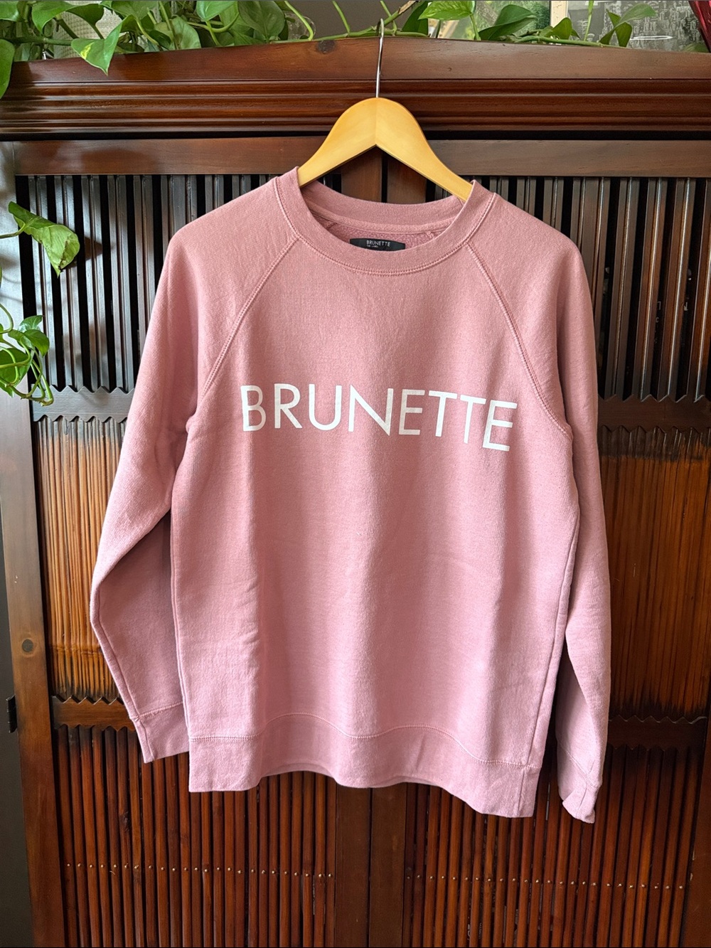 BRUNETTE The Label Dusty Pink Crewneck Sweatshirt